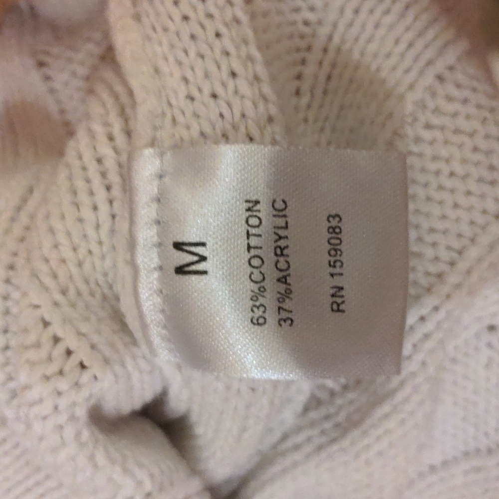 Wet Seal Egret Ribbed Cropped Cotton/Acrylic Blend V-neck Sweater 🔥Host Pick🔥 - Picture 11 of 13